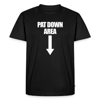 Zone de fouille Arrow Drôle Airport - T-shirt Premium bio Homme - noir - Devant - Nico (187cm)