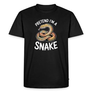 Snake Sayings Funny Snake Gift - Men's Premium Organic T-Shirt - black - Front - Nico (187cm)