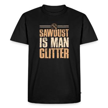 La sciure est un homme Paillettes Cadeau Charpentier Charpentier - T-shirt Premium bio Homme - noir - Devant - Nico (187cm)