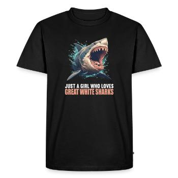 Great White Shark Great White Shark - Men's Premium Organic T-Shirt - black - Front - Nico (187cm)