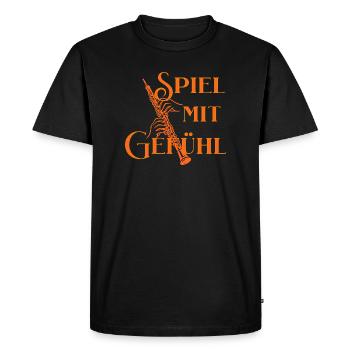 Jouer avec le sentiment - Diction du hautbois pour les hautboïstes - T-shirt Premium bio Homme - noir - Devant - Nico (187cm)