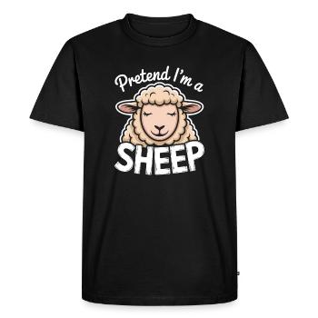 Sheep Sayings Sheep Funny Sheep Gift - Men's Premium Organic T-Shirt - black - Front - Nico (187cm)