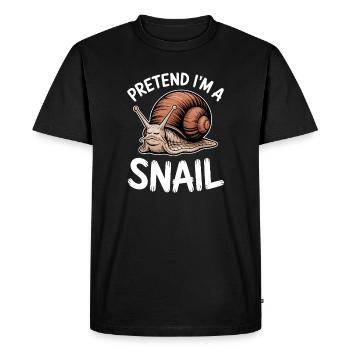 Snail Sayings Funny Snail Gift - Men's Premium Organic T-Shirt - black - Front - Nico (187cm)