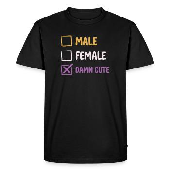 Pride Month LGBTQ - Non Binary, Gender-fluid - Men's Premium Organic T-Shirt - black - Front - Nico (187cm)