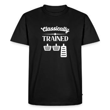 Passionné d’automobiles classique, mécanicien automobile - T-shirt Premium bio Homme - noir - Devant - Nico (187cm)