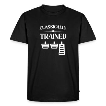 Passionné d’automobiles classique, mécanicien automobile - T-shirt Premium bio Homme - noir - Devant - Nico (187cm)