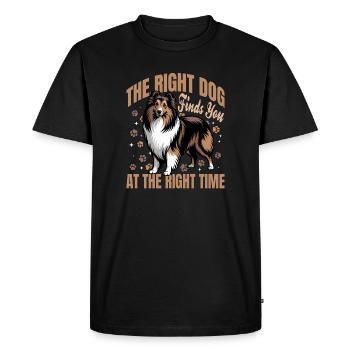 Shetland Sheepdog Sheltie Dog Breed - Men's Premium Organic T-Shirt - black - Front - Nico (187cm)