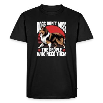 Shetland Sheepdog Sheltie Dog Breed - Men's Premium Organic T-Shirt - black - Front - Nico (187cm)