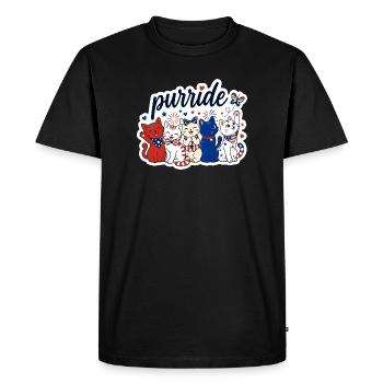 Festival américain du chat Purride - T-shirt Premium bio Homme - noir - Devant - Nico (187cm)