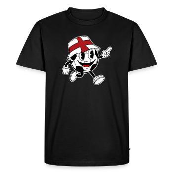 England Football Fan Retro Comic Mascot - Men's Premium Organic T-Shirt - black - Front - Nico (187cm)