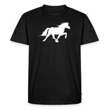 Cheval islandais sportif dans le pass de course - T-shirt Premium bio Homme - noir - Devant - Nico (187cm)