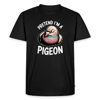 Paroles de colombes oiseaux Cadeau de colombes drôles - T-shirt Premium bio Homme - noir - Devant - Nico (187cm)