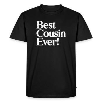 Meilleur cousin de tous les temps - T-shirt Premium bio Homme - noir - Devant - Nico (187cm)