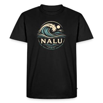 Nalu Ocean Flow - Men's Premium Organic T-Shirt - black - Front - Nico (187cm)