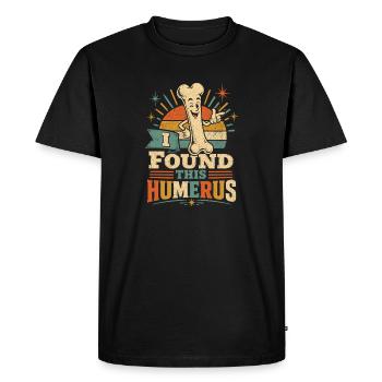 J’ai trouvé cette blague sur l’os d’humérus - T-shirt Premium bio Homme - noir - Devant - Nico (187cm)