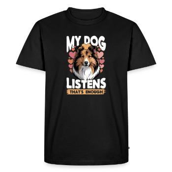 Shetland Sheepdog Sheltie Dog Breed - Men's Premium Organic T-Shirt - black - Front - Nico (187cm)