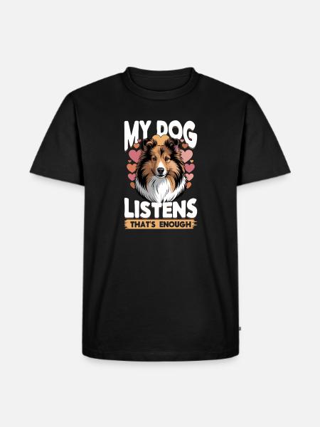 Shetland Sheepdog Sheltie Dog Breed - Men's Premium Organic T-Shirt - black