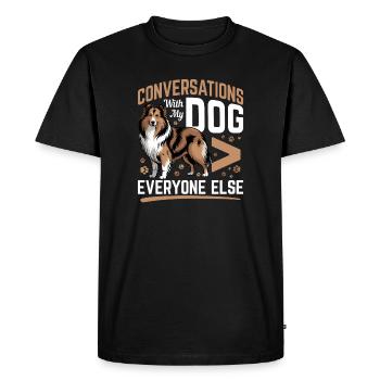 Shetland Sheepdog Sheltie Dog Breed - Men's Premium Organic T-Shirt - black - Front - Nico (187cm)