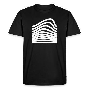Conception ondulée et audacieuse - T-shirt Premium bio Homme - noir - Devant - Nico (187cm)