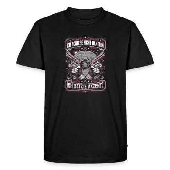 I set the tone - Men's Premium Organic T-Shirt - black - Front - Nico (187cm)