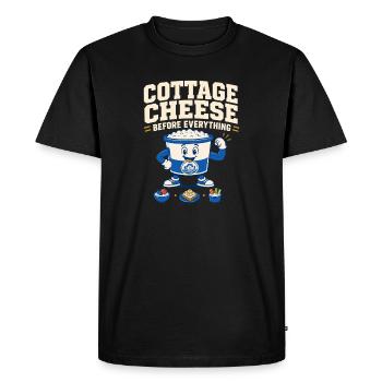 Cadeau de collation riche en protéines pour les amateurs de gastronomie - T-shirt Premium bio Homme - noir - Devant - Nico (187cm)