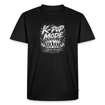 Motif de concert de mode K-Pop - T-shirt Premium bio Homme - noir - Devant - Nico (187cm)