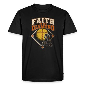 Foi sur le terrain Softball Philippiens 4 13 - T-shirt Premium bio Homme - noir - Devant - Nico (187cm)