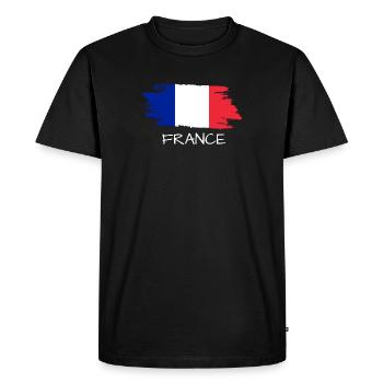 Drapeau français - T-shirt Premium bio Homme - noir - Devant - Nico (187cm)