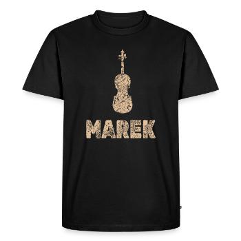 Cadeau pour Marek - T-shirt Premium bio Homme - noir - Devant - Nico (187cm)