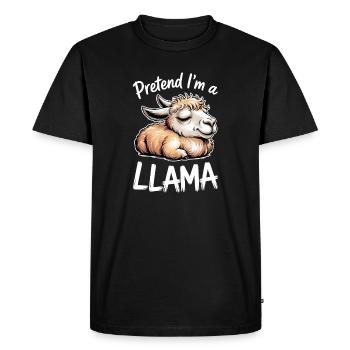 Appels de lamas, drôle, cadeau de lama - T-shirt Premium bio Homme - noir - Devant - Nico (187cm)