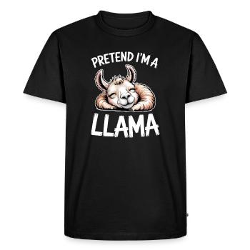 Appels de lamas, drôle, cadeau de lama - T-shirt Premium bio Homme - noir - Devant - Nico (187cm)