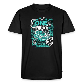 One More Gamer Lament Gaming - Men's Premium Organic T-Shirt - black - Front - Nico (187cm)