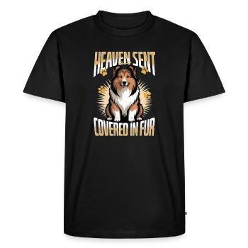 Shetland Sheepdog Sheltie Dog Breed - Men's Premium Organic T-Shirt - black - Front - Nico (187cm)