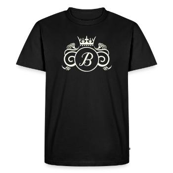 Monogramme Royal B - T-shirt Premium bio Homme - noir - Devant - Nico (187cm)