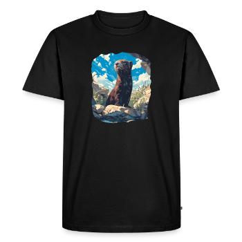 Mink Mink - Men's Premium Organic T-Shirt - black - Front - Nico (187cm)
