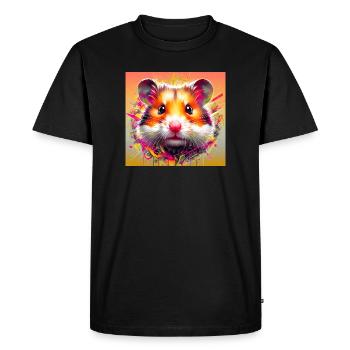 hamster - Men's Premium Organic T-Shirt - black - Front - Nico (187cm)
