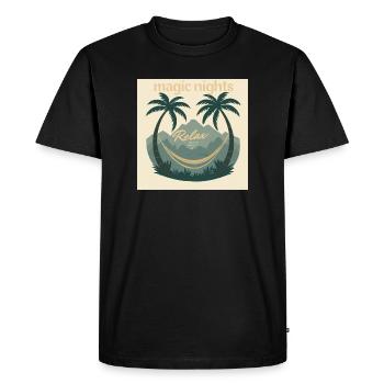 magic_nights_-_1 - Men's Premium Organic T-Shirt - black - Front - Nico (187cm)
