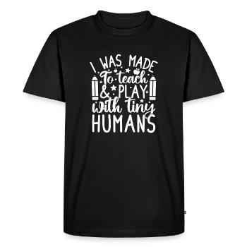 Preschool Teacher Teach & Play Daycare Teacher - Men's Premium Organic T-Shirt - black - Front - Nico (187cm)