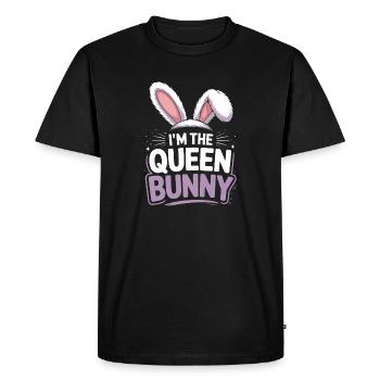 Reine des lapins lapins - T-shirt Premium bio Homme - noir - Devant - Nico (187cm)