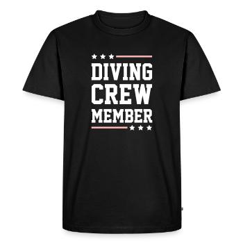 Équipage de plongée - T-shirt Premium bio Homme - noir - Devant - Nico (187cm)