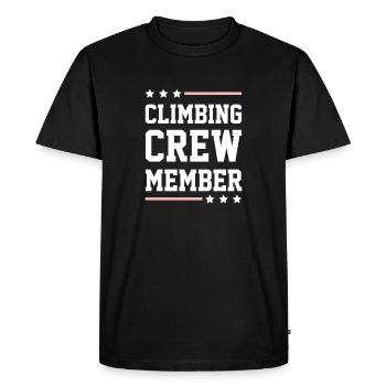 Climbing Crew - Men's Premium Organic T-Shirt - black - Front - Nico (187cm)