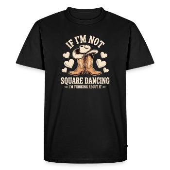 Don de danseur carré de danse carrée - T-shirt Premium bio Homme - noir - Devant - Nico (187cm)