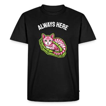 Toujours bien de dire chaton squelette chaton à main - T-shirt Premium bio Homme - noir - Devant - Nico (187cm)