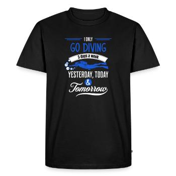Plongée sous-marine 3 jours par semaine Drôle - T-shirt Premium bio Homme - noir - Devant - Nico (187cm)