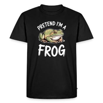 Frog Sayings Frogs Funny Frog Gift - Men's Premium Organic T-Shirt - black - Front - Nico (187cm)
