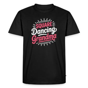 Cadeaux de danse carrée Granny Granny Square Dancing - T-shirt Premium bio Homme - noir - Devant - Nico (187cm)