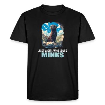 Mink Mink - Men's Premium Organic T-Shirt - black - Front - Nico (187cm)