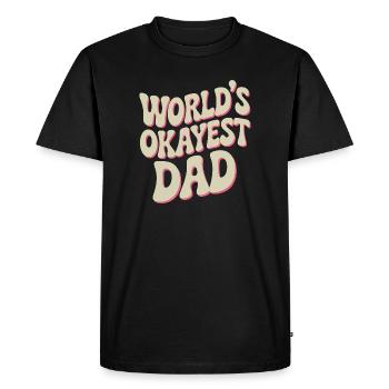 Typographie rétro du Papa le Plus Correct du Monde - T-shirt Premium bio Homme - noir - Devant - Nico (187cm)