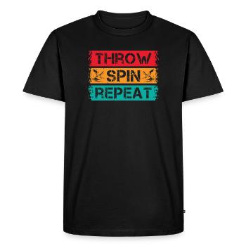 Cadeaux pour les potiers Jet Spin Repeat Pottery - T-shirt Premium bio Homme - noir - Devant - Nico (187cm)
