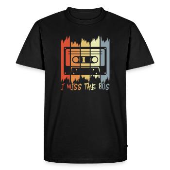 I miss the 80s - Men's Premium Organic T-Shirt - black - Front - Nico (187cm)